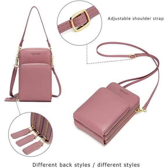 Small Crossbody Cell Phone Purse Women Mini Messenger Shoulder Handbag Wallet - Picture 3 of 6